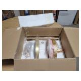 Decor Therapy PL4341 Framboise Fringe Shade Floor Lamp, Gold Leaf with Pink Shade