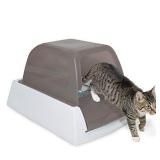 PetSafe ScoopFree Ultra Self-Cleaning Cat Litter Box Automatic with Disposable Tray Taupe Covered