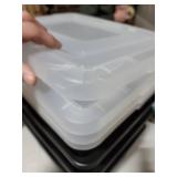 IRIS USA Letter & Legal Size Plastic Storage Bin Tote Organizing File Box with Durable and Secure Latching Lid, Stackable and Nestable, 4 Pack, Black