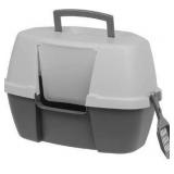 IRIS USA Large Hooded Corner Litter Box with Scoop