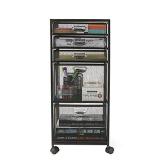 Mind Reader Rolling File Cabinet, Black
