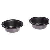 Platinum Pets Modern Double Diner Feeder with Stainless Steel Dog Bowls, Large, Silver Vein