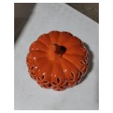 DII Pumpkin Lattice Orange Lantern, Large