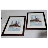 2 Dark Brown Picture Frames 11x14
