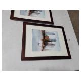 2 Dark Brown Picture Frames 11x14