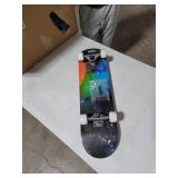 Geelife Pro Complete Skateboards for Beginners Adults Youths Teens Kids Girls Boys 31"x8" Skate Boards Canadian Maple Double Kick Concave Longboards (Nebulae)