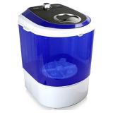 Pyle Upgraded Version Portable Washer - Top Loader Portable Laundry, Mini Washing Machine, Quiet Washer, Rotary Controller, 110V - For Compact Laundry, 4.5 Lbs. Capacity, Translucent Tubs
