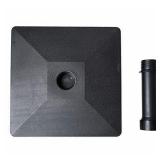 C-Hopetree Plastic Base Stand for Outdoor Patio Market Umbrella, Square, Black