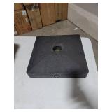 C-Hopetree Plastic Base Stand for Outdoor Patio Market Umbrella, Square, Black