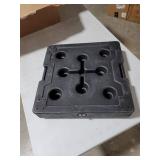 C-Hopetree Plastic Base Stand for Outdoor Patio Market Umbrella, Square, Black