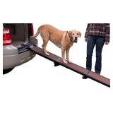 Pet Gear Tri-Fold Ramp, Supports up to 200lbs, 71 in. Long, Patented Compact Easy-Fold Design, Two Models to Choose from, Safety Tether Included
