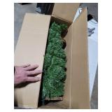 National Tree Company Pre-lit Artificial Tree For Entrances and Christmas| Includes Pre-strung White Lights | Montclair Spruce - 4 ft, Black/Gold