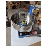 Display4top Tabletop Commercial Electric Cotton Candy Machine Sweet Sugar Candy Floss Maker,With Lights and Music (Light blue)