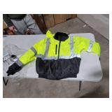 Pyramex Rj31 Series Lumen X Class 3 Fleece Bomber Safety Jacket Lime Small