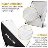 MOUNTDOG Softbox Lighting Kit 20"X28" Professional Photography Continuous Photo Studio Equipment with 2pcs 95W E27 Socket 5500K Video Lighting Bulb for Filming Portraits Shoot