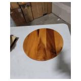 Lipper International Acacia Wood 18" Lazy Susan Kitchen Turntable