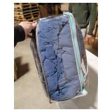 Urban Habitat Cotton Comforter Set-Tufts Pompom Design All Season Bedding, Matching Shams, Decorative Pillows, Twin/Twin XL(68"x92"), Brooklyn, Jacquard Indigo