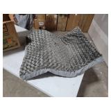 Furhaven Orthopedic Pet Bed for Dogs and Cats - Classic Cushion Ultra Plush Curly Fur Dog Bed Mat with Removable Washable Cover, Gray, Large