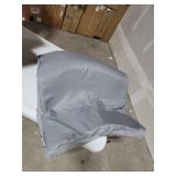 Furhaven Orthopedic Pet Bed for Dogs and Cats - Classic Cushion Ultra Plush Curly Fur Dog Bed Mat with Removable Washable Cover, Gray, Large