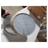 Twine Seaside Jute Rope Wrapped Farmhouse Galvanized Ice Metal Beverage Tub, Wine, Beer Bottle Bucket, 4.5 Gallons