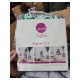 Posh Creations Bean Bag Chair for Kids, Teens, and Adults Includes Removable and Machine Washable Cover, 27in - Medium, Canvas Roses Mint