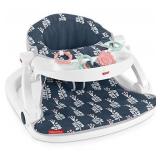 Fisher-Price Sit-Me-Up Floor Seat with Tray - Navy Garden, Infant Chair