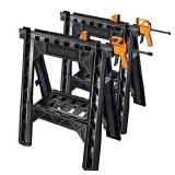 WORX WX065 Clamping Sawhorses with Bar Clamps