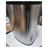 iTouchless 13 Gallon SensorCan KitchenTrash Can with Odor Filter, Stainless Steel, Oval Shape, Sensor-Activated Lid Garbage Bin for Home, Office, Slim Space-Saving, Battery & AC Adapter not included
