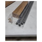 Kenney Mission 3/4" Decorative Bay Window Curtain Rod, 78-144", Brushed Nickel