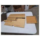 Monitor Stand Riser with Drawer - Desk Shelf Organizer Keyboard Storage Bamboo 22x10.6x4.7 inch