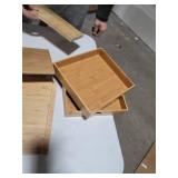 Monitor Stand Riser with Drawer - Desk Shelf Organizer Keyboard Storage Bamboo 22x10.6x4.7 inch