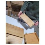 Monitor Stand Riser with Drawer - Desk Shelf Organizer Keyboard Storage Bamboo 22x10.6x4.7 inch