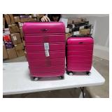 Rockland Melbourne Hardside Expandable Spinner Wheel Luggage, Magenta, 2-Piece Set (20/28)