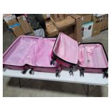 Rockland Melbourne Hardside Expandable Spinner Wheel Luggage, Magenta, 2-Piece Set (20/28)