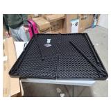 COSCO XL 38.5" Fold-in-Half Card Table w/ Handle, Black, Indoor & Outdoor, Portable, Wheelchair Accessible, Camping, Tailgating, & Crafting Folding Table