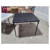 COSCO XL 38.5" Fold-in-Half Card Table w/ Handle, Black, Indoor & Outdoor, Portable, Wheelchair Accessible, Camping, Tailgating, & Crafting Folding Table