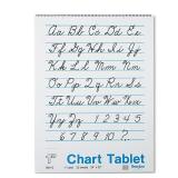 Pacon Chart Tablet, 1" Ruled, 24" x 32", White, 25 Sheets