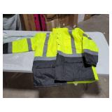 Pyramex Rj31 Series Lumen X Class 3 Fleece Bomber Safety Jacket Lime Xl