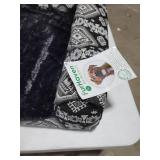 FurHaven Pet Dog Bed Cooling Gel Memory Foam Orthopedic Southwest Kilim Sofa-Style Couch Pet Bed for Dogs & Cats, Black Medallion, Large