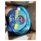 SwimWays Spring Float Recliner with Canopy Water Summertime Lounge Seat, Blue