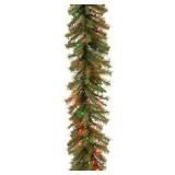 National Tree Company Pre-Lit Artificial Christmas Garland, Green, Evergreen, Multicolor Lights, Plug In, Christmas Collection, 9 Feet