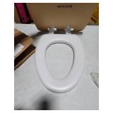 Mayfair 15EC 000 Removable Soft Toilet Seat that will Never Loosen, ROUND - Premium Hinge, White