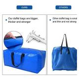 Heavy Duty Extra Large Storage Bags, XL Blue Moving Bags for College Dorm Room Essentials, Moving Supplies Compatible with IKEA Frakta Cart, 4 Packs
