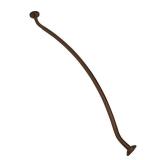 Bath Bliss Wall Mountable Curved Adjustable Shower Rod in Bronze
