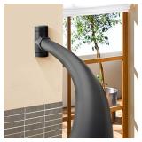 PrettyHome Adjustable Curved Shower Curtain Rod Rustproof Expandable Aluminum Metal Shower Rod 38-72 Inches Telescoping Design Exquisite Customizable for Bathroom,Black