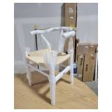 Poly and Bark Weave Chair in White
