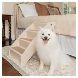 PetSafe CozyUp Folding Pet Step, Lightweight and Easy to Carry, No-Slip Access, Tan 25 in