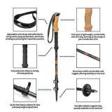Cascade Mountain Tech Trekking Poles - Aluminum Hiking Walking Sticks with Adjustable Locks Expandable to 54" (Set of 2), Cork Grip, Orange