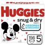 Huggies Snug & Dry Baby Diapers, Size 5, 156 Ct, One Month Supply