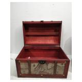 Wooden Storage Chest & Vintage Trunks, Victorian Map Print